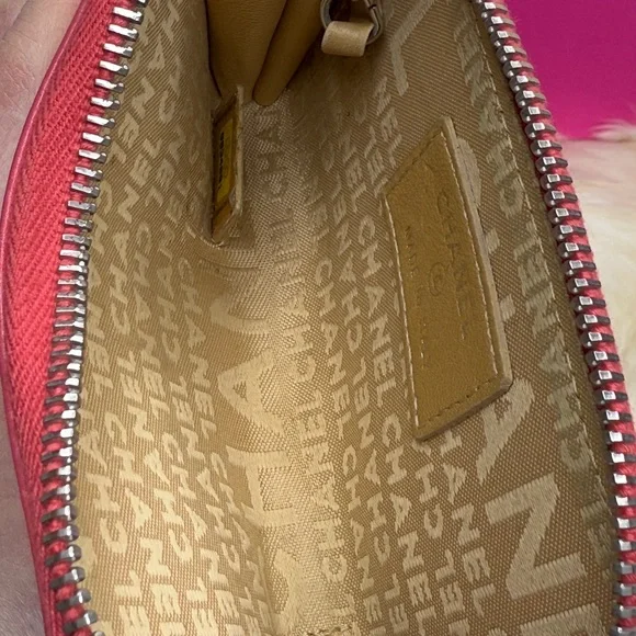 Chanel Mademoiselle Key Chain Card Holder Pink Leather With Silver Hardware - Picture 14 of 16